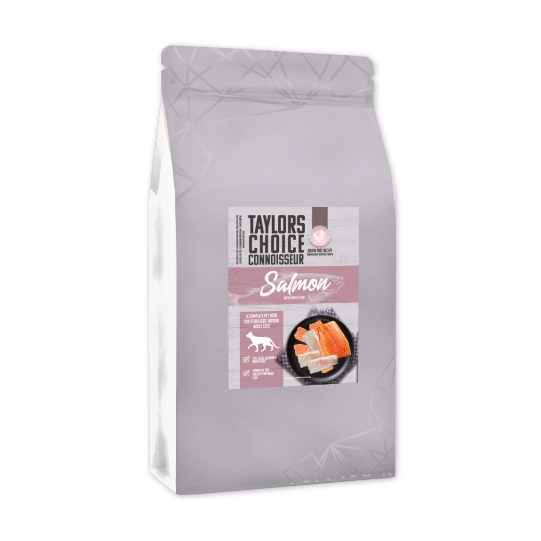 Taylors Choice Connoisseur Salmon & White Fish Adult Dry Cat Food 1.5kgs image 0